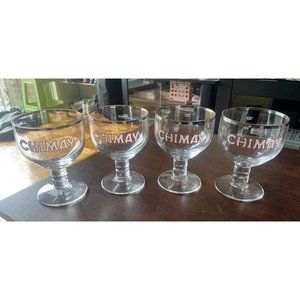 Chimay Belgian Beer Glasses 990/48.  Durobor Made In Belgium.  Lot Of 4